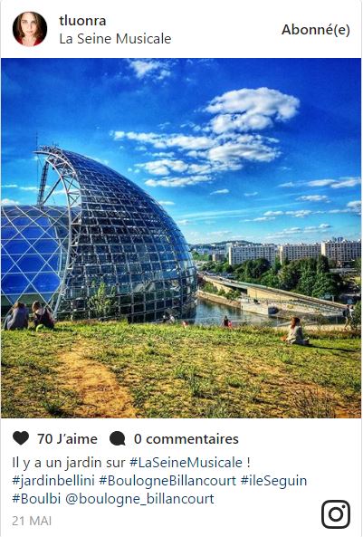 Jardin Bellini La Seine Musicale (c) @tluonra Instagram